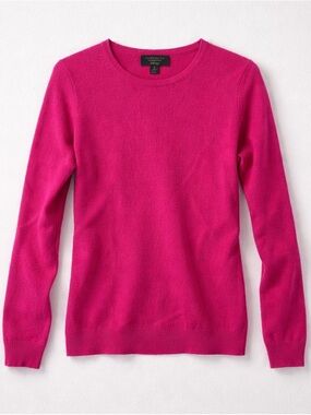 Charter Club Cashmere Sweater Size M Raspberry Color Crew Neck Cozy Soft Light